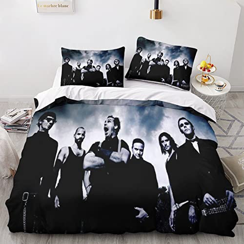 Shaari 3D Drucken Bettwäsche Set 135x200,Microfaser Einzelbett 1 Bettbezug Mit Reißverschluss + 1 Kissenbezüge 80x80