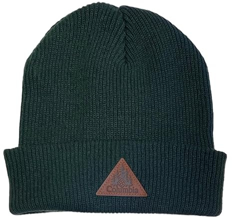 Columbia Unisex Nordic Point Logo Cuffed Beanie Cap (Dunkelgrün), Dunkelgrün, Einheitsgr��e