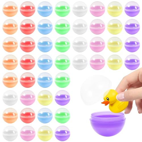 Neikafan 100 Stück 2.8cm Kleine Plastikkugeln zum Befüllen Durchsichtige Kugeln zum Befüllen Plastikkugeln zum Basteln für Befüllbare Weihnachtskugeln Kaugummiautomat Kinderparty(Farbe zufällig)