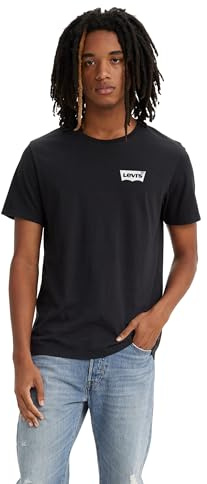 Levi's Graphic Crewneck Tee T-Shirt, Color BW Caviar, XS Uomo