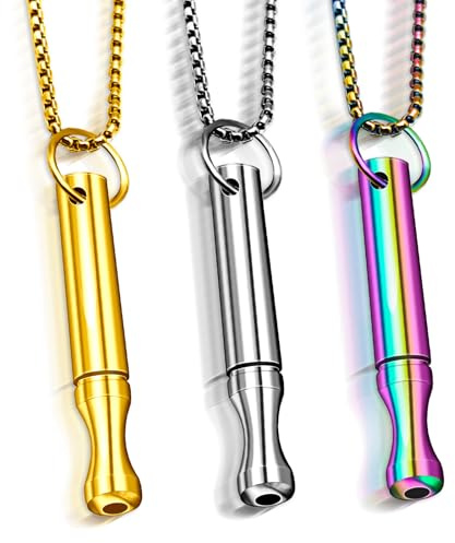 Mindful Breathing Necklace - 3pcs Anxiety Relief Necklaces, Stress Relief Gift for Women & Men