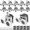 10 Pcs Zinc Alloy Shower Door Wheels - 23mm Curved Rollers with Anti-Collision Block and Screws for Bathroom Glass Doors