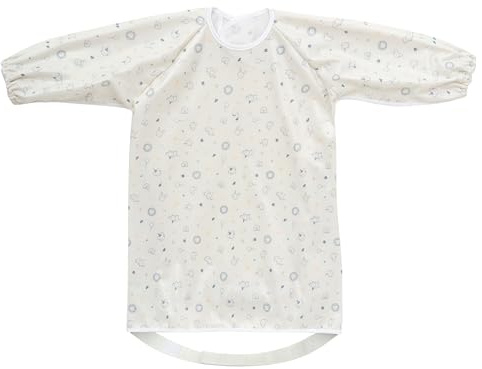 Little Dimsum Baberos Bebe Impermeables, Babero con Mangas Largas, Babero de silla alta para niños Ajustable 6 Meses a 3 Años(Animales)