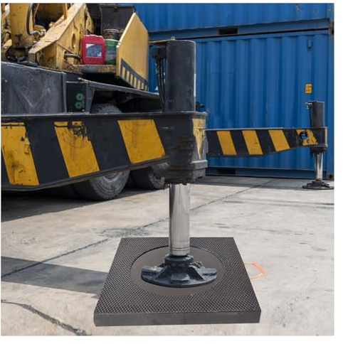 Ausleger-Pad Wagenheber Gummiauflage Jack Pads Schwarz Stapelbar Kranausleger-Pad, Bauarbeiten Schwer Belastbar Stabilisierungsklammer Landing Pad/ Krananhänger-Stabilisator-Pads, Verhindert Das Absin