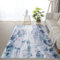 Xfrog Abstrakter Moderner Waschbarer Teppich für Wohnzimmer, Kurzflor Flächenteppich für Schlafzimmer, Kinderzimmer - Blau 120x160CM