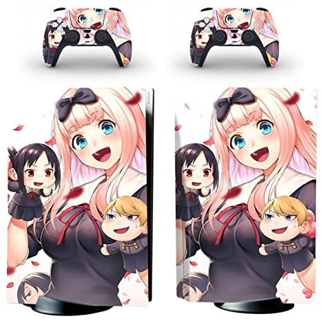 Für PS5 Skin Disc Edition Anime Console Und Controller Vinyl Cover Skins Wraps Für PS 5 Disc Version(5907) Blasenfrei Kein Schaum Kratzfest(Color:4)