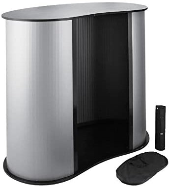 36,5 Zoll tragbarer Messe-Pop-Up-Stand Display Podium Banner Stand Counter Ausstellungstisch mit Tragetaschen