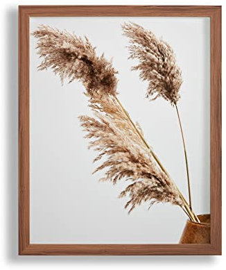 VO design Finn Premium Bilderrahmen Posterrahmen 76x99 cm Nussbaum Dunkel Dekor 99x76 cm mit weisser Rückwand und klarem Acrylglas