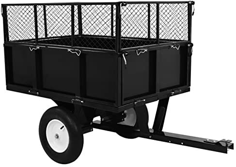 Tidyard Remorque basculante pour Tondeuse de pelouse Charge de 300 kg Style A