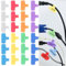 24 Pcs Cable Label Tags, Multi-Colour Write On Cord Labels Wire Tags, Reusable Cable Tags Cable Markers forfor Cable Management and Identification