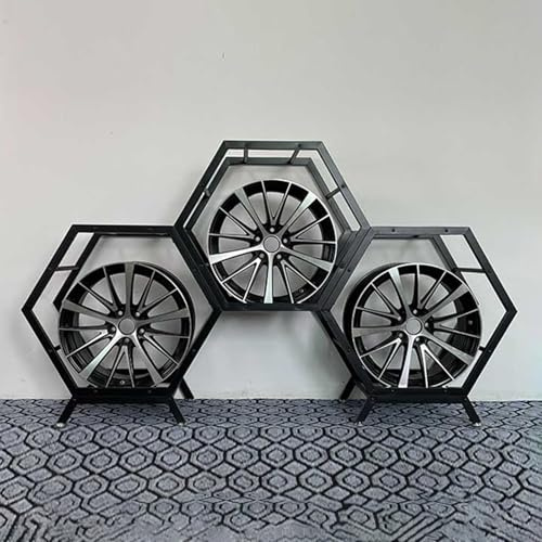 Supports Pneus Bricolage Présentoirs pour Jantes avec Socle Et Quincaillerie, Décoration de Garage, Supports de Rangement pour Moyeux de Roues, Étagères de Rangement Pour Roues de Voiture, pour Atelie