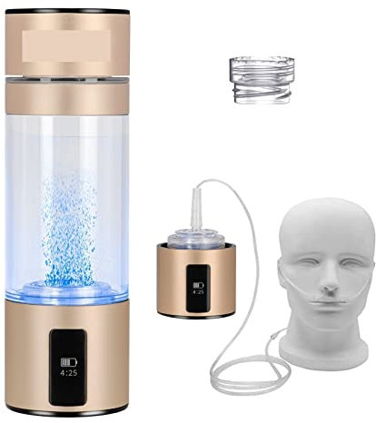 YQVEOT Filtro osmosi inversa, Bottiglia for generatore di Acqua Ricca di idrogeno SPE + PEM Coppa lonizer a Doppia Camera + Dispositivo for inalazione H2