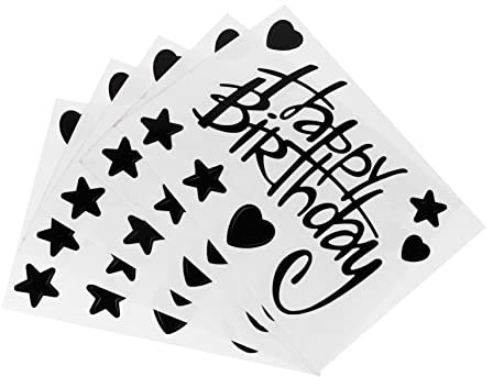 OFFIGAM 5 Stück Happy Birthday Aufkleber Luftballons Transparente Aufkleber Kinderaufkleber Party Aufkleber Geburtstagsparty Zubehör Ballon Aufkleber Dekorative Aufkleber