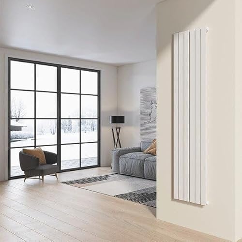 Radiatore da design a piastre 200x45 cm termoarredo verticale a tubi piatti LUCCA Bianco
