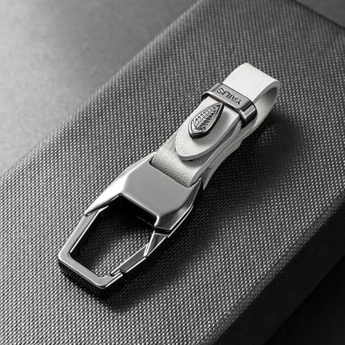 Ygjuetd Auto-Schlüsselanhänger,Auto-Schlüsselanhänger-Halter,Autoschlüssel-Zubehör,für VW Passat B6 Passat B8 Golf 4,[White] tin Square Buckle