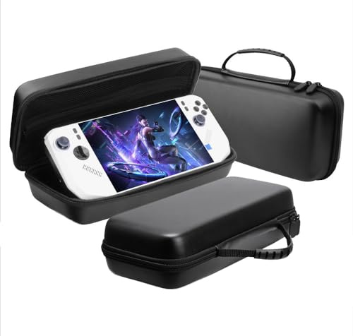 QJONSIU Hülle Kompatibel mit MSI Claw A8 (Z2 Extreme), Stoßfest Harte Schutzhülle Handheld Tasche Case, Tragetasche Reisefreundlich-Schwarz
