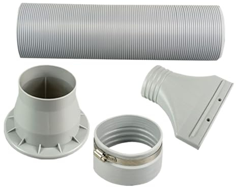 Eventerde Kit d'Évacuation par Fenêtre pour Climatiseur Portable - Kit D'Évacuation Gainé Pour Climatiseur Portable,Adaptateur de Conduit de Remplacement pour Appartement Maison Chambre