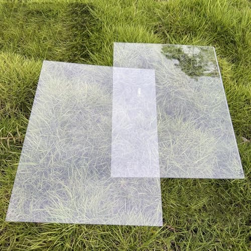 1.2mm Feuilles de Toit Transparent, Plaques Polycarbonate pour Toiture, Panneau de Toiture Plastique Acrylique PVC pour Serre Jardin, Abri de Voiture(40x100cmx1.2mm)