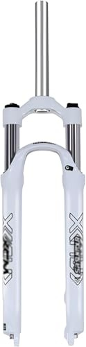 Caimcie Fourche Avant Suspendue pour VTT 26/27,5/29 débattement 100 mm, en Alliage d'aluminium léger, Frein à Disque, Filetage 28,6 mm, Fourche Droite pour vélo A,29in