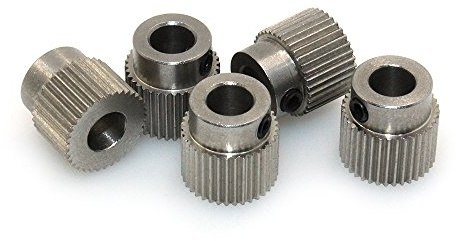 BIQU Extruder-Riemenscheibe, 36 Zahnbohrung, 5mm, 3D Drucker Edelstahl Filament Pack mit 5
