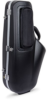 Crossrock CRA860ASBK Alto Saxophone Case-Contoured ABS Molded with Backpack Straps, Black