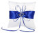 Seidenband Ringkissen Hochzeit Romantisches Kissen mit Bowknot Party Zeremonie Haus(Blau)
