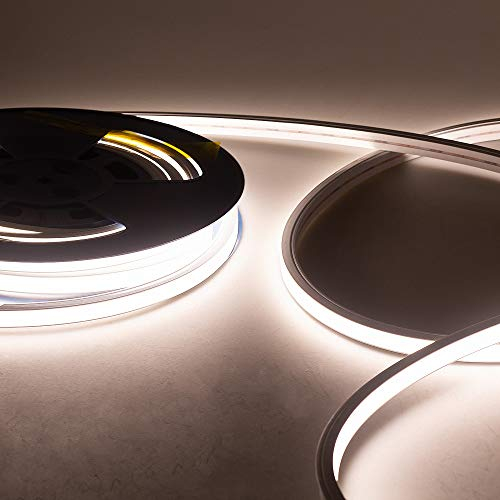 Mextronic led neon stripe LED Neon Strips T02 Topview 4000K Neutralweiß 10 Meter 24V 90W IP67