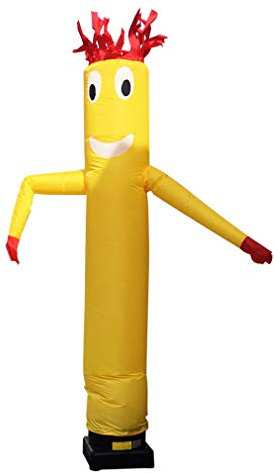 Aufblasbarer Schlauchmann Sky Puppet Dancer – lustiger, verrückter Winker, aufblasbarer Schlauch für Festivalwerbung (ohne Gebläse) (Gelb, 3 m)