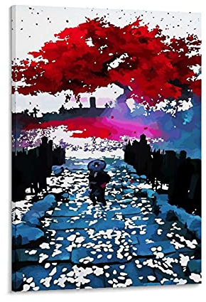 Ghost of Tsushima Poster dekorative Malerei Leinwand Wandkunst Wohnzimmer Poster Schlafzimmer Malerei 12x18inch(30x45cm)