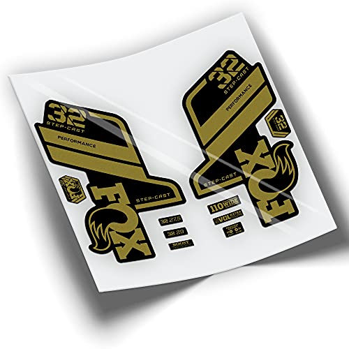 Stickers Fourche Fox 32 Performance Step Cast 2021 Couleurs WP407 Doré