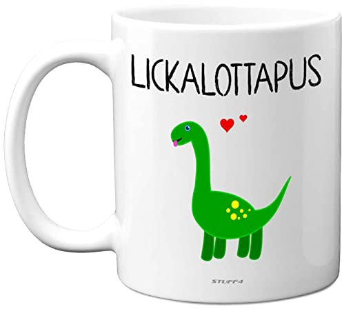 Stuff4 Lesbian Gifts for Girlfriend - Lickalottapus Dinosaur Mug - Anniversary Mug Birthday Gift for Her, Valentines LGBT Gay Lesbian Gifts Adults 11oz Ceramic Dishwasher Safe Premium