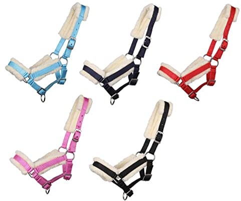 NETPROSHOP Weiches Fohlenhalfter 3-Fach Verstellbar Gepolstert Falabella Shetty Pony Full, Groesse:Fohlen Pony, Farbe:Dunkelblau