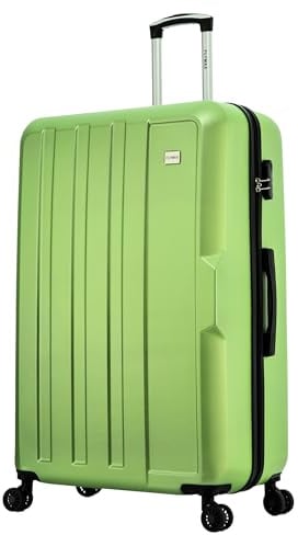 FLYMAX 29 Large Suitcase 4 Wheel Lightweight Luggage Hard Shell Travel Case Hold Check in Fits 23kg - 27kg + 3 Digit Lock Suitcase Large + Telescopic Handle 103 Litre Capacity
