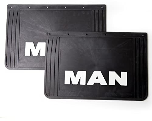 Schutzbleche aus Gummi mit geprägter Aufschrift für Lkw, passend für alle Modelle MAN (schwarz)