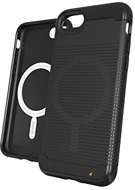 Gear4 ZAGG Havana Snap Case for iPhone SE2022 – MagSafe Compatible – Advanced Impact Protection, Integrated D3O Technology, – Reinforced Top, Bottom, Corners, Black