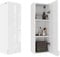 PLATAN ROOM Badezimmerschrank 60-90-120-150 H x 30B x 25T cm hängend Badschrank mit Soft-Close Bad Badezimmermöbel Hochschrank Hochglanz Weiß (Weiß Matt/Weiß Hochglanz, 90 x 30 x 25)