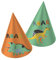 Folat 68328 Sombreros Papel Dino Roars-6 piezas, multicolor, 16.5 cm