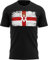 Northern Ireland Flag T Shirt, Distressed Irish Flag Gifts for Men, Football and Cricket Sport Supporters Tee, M, Black