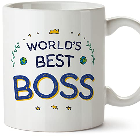 Mugffins Tazza in ceramica per CAPO - 11 oz / 350 ml - In inglese - World's Best - Idea regalo per compleanno, anniversario, natale, laurea