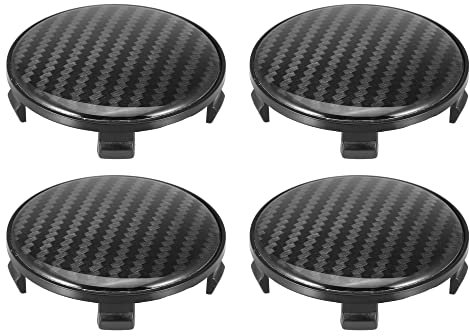 A ABSOPRO 4 Pièces Cache Moyeux OD 68mm ID 64mm Couverture Universelle de Jante de Pneu de Véhicule Noir