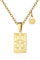RIXERKOC Sternzeichen-Halskette für Frauen Konstellation Tarot-Karten-Anhänger Doppelseitig 18K Gold Edelstahl Sternzeichen-Schmuck Geschenke für Mädchen (Cancer)