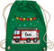 Turnbeutel Rucksack - Feuerwehrauto Motiv I Geschenk Feuerwehr I Löschzug I Leiterwagen Feuerwehr - Unisize - Grün - tasche für kita wechselsachen beutel fire fighter name stoffrucksack