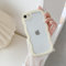 QLTYPRI Case for iPhone SE 2022 / SE 2020, iPhone 8/7, Cute Curly Wave Frame Clear Case for Girls Women, Transparent Soft Silicone TPU Bumper Shockproof Phone Cover - Yellow