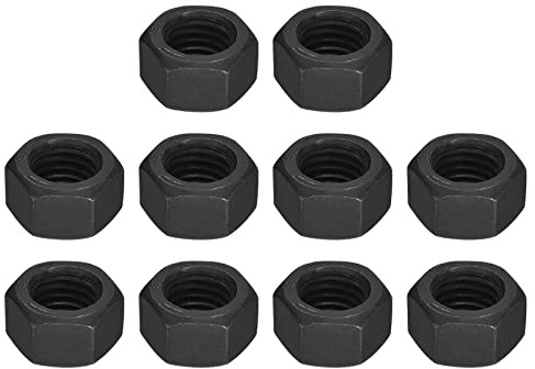 QUARKZMAN 5/8-11 Hexagonales Tuercas, Carbono Acero Grado 8.8 Negro Óxido Hexagonal Tuerca para Tornillo Perno, 10 de Paquete