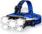 POLIBARA Linterna Frontal LED Recargable, Alta Potencia luz, Cabeza con 4 Modos Impermeable, Pesca, Bicicleta, Camping y Caza, running trail - trabajo - potente -recargable bateria litio - Head lamp