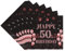 TOPWAYS 50 Geburtstagsdeko Servietten, 40Stück Schwarz Roségold Papier Party Servietten Tischdeko für Sie 50. Geburtstag Mädchen Frau Frauen Happy Birthday Servietten Deko (Servietten Geburtstag 50)