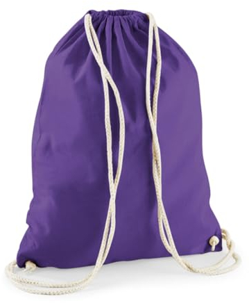 minimutz Turnbeutel Baumwolle zum Zuziehen - Schuhbeutel zum Bemalen Bedrucken - Sportbeutel Gymbag Jute Rucksack (lila)
