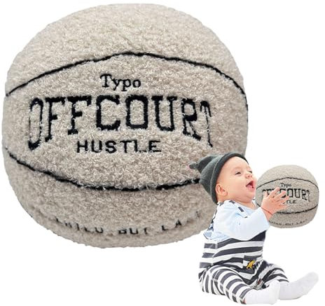 tongfeng Basketball Kissen, Basketball Plüschtier, Basketball Pillow Weiches Gefüllte Kissen Plüsch Sportbälle Spielzeug, Ballkissen Basketball Gefüllte Puppendekorationen Für Sofa Schlafzimmer, 25cm