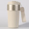 Longiang Thermobecher 500ml, Auslaufsicher Edelstahl Kaffeebecher to go mit 2-in-1-Deckel und Strohhalm, Doppelwandige Kaffee to go Becher für Heiße und Kalte Getränke (Cremeweiß)