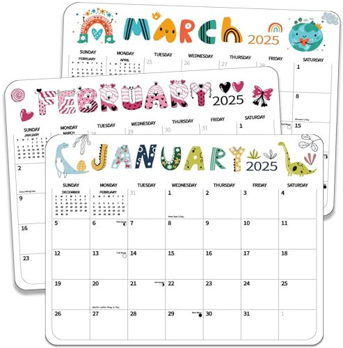 2025 Magnetic Calendar for Refrigerator, Fridge Wall Monthly Magnet Calendar from January 2025 to December 2025, 12 Month 8 x 10 Inch Planner Easy Organization, Season and Holidays Decor for Home